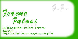 ferenc palosi business card